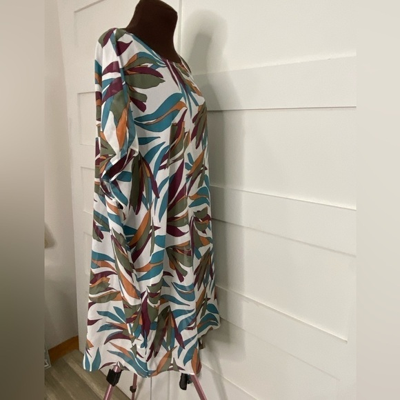 DKNY Swim Suit Coverup Tropical  White Size M - Picture 4 of 14